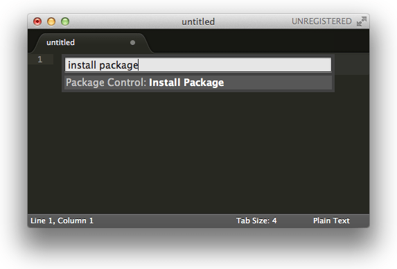 install package dialog
